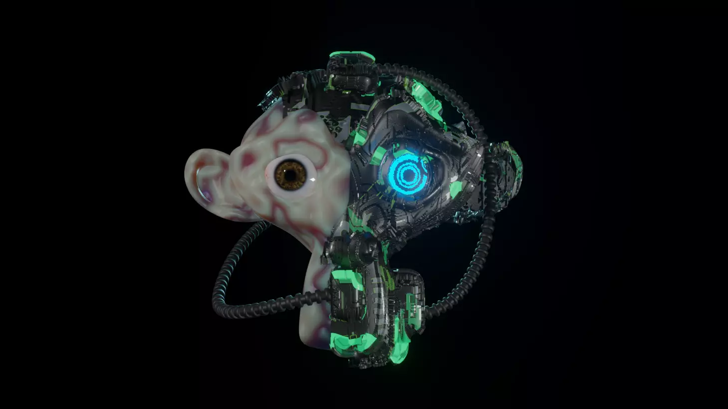 Blender Suzanne Star Trek Borg 3D model_0