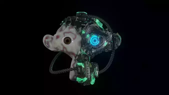 Blender Suzanne Star Trek Borg 3D model Blender Suzanne Star Trek Borg 3D model