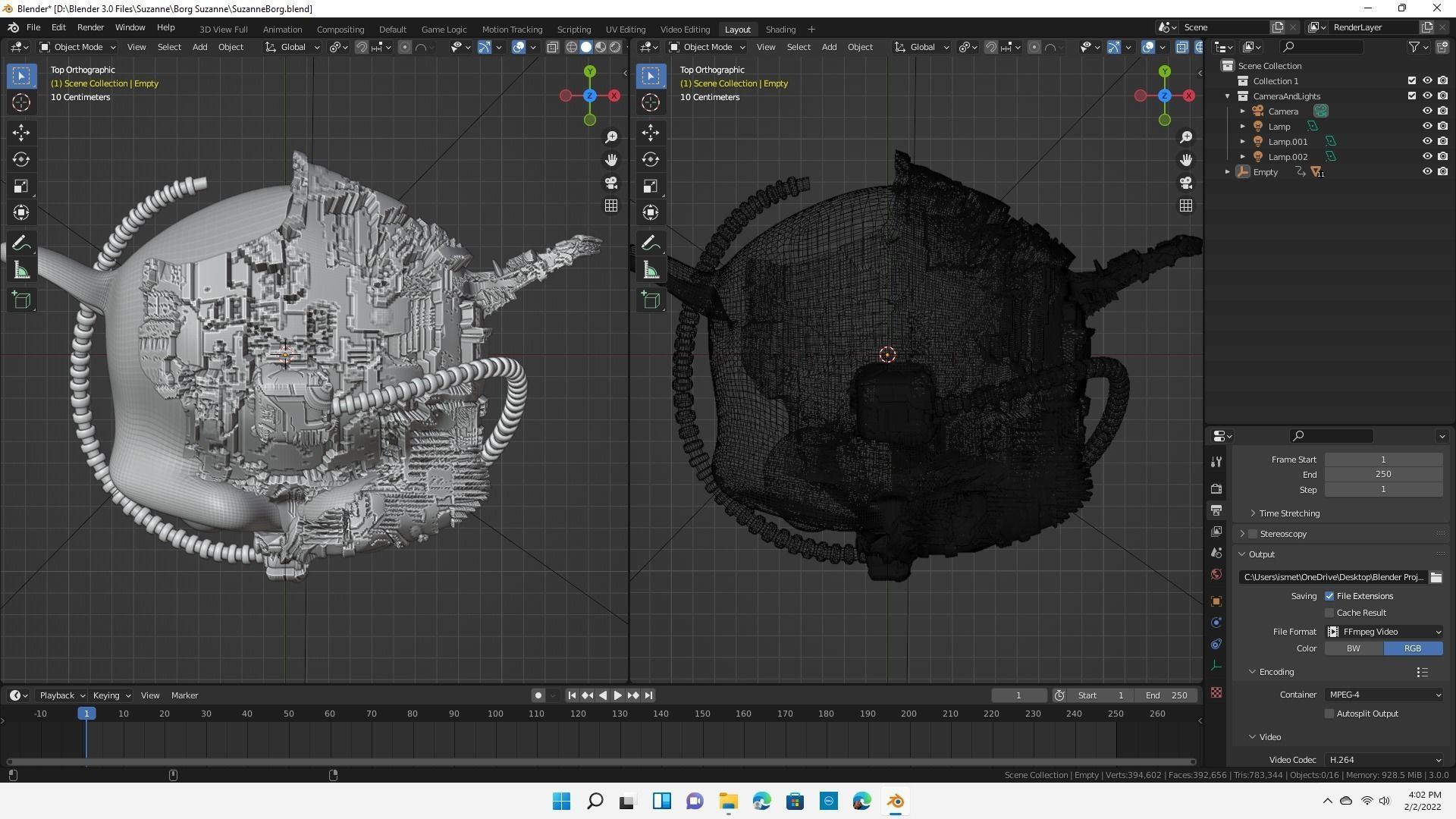 Blender Suzanne Star Trek Borg 3D model_1