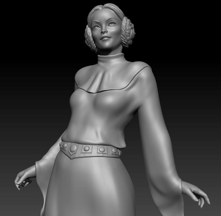 Princess Leia 3D print model_5