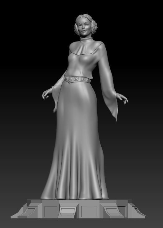 Princess Leia 3D print model_4