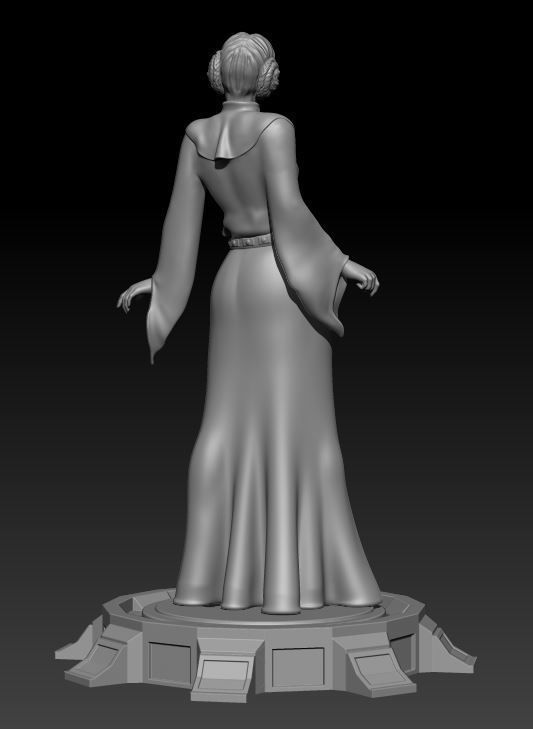Princess Leia 3D print model_2