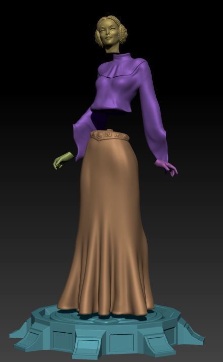 Princess Leia 3D print model_7