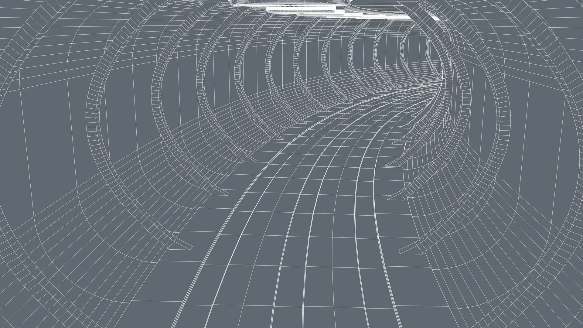 Sci Fi Tunnel 3D model_7