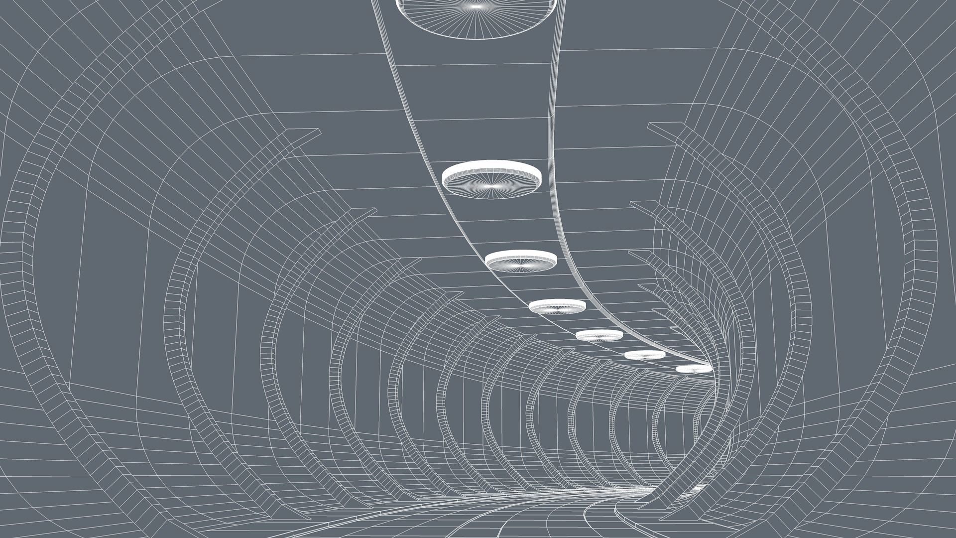 Sci Fi Tunnel 3D model_6