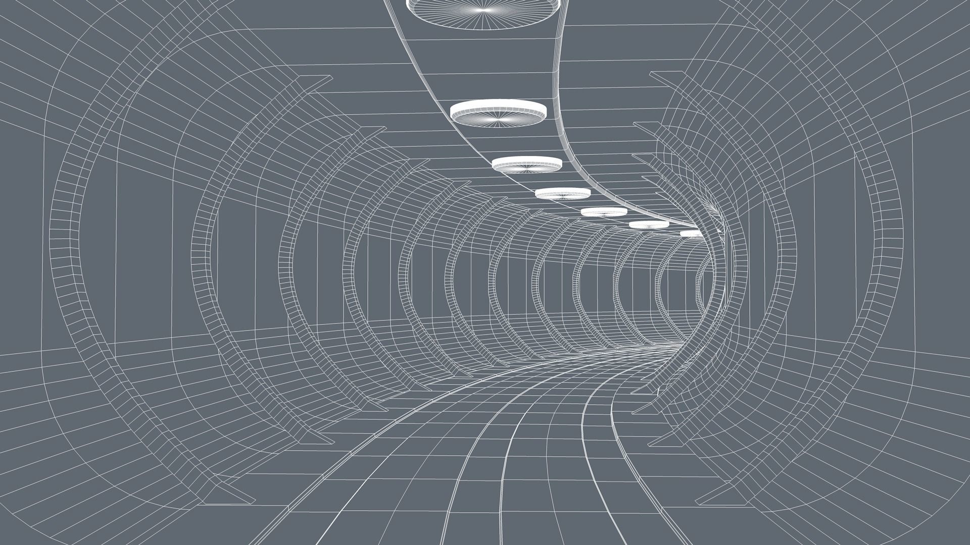 Sci Fi Tunnel 3D model_5