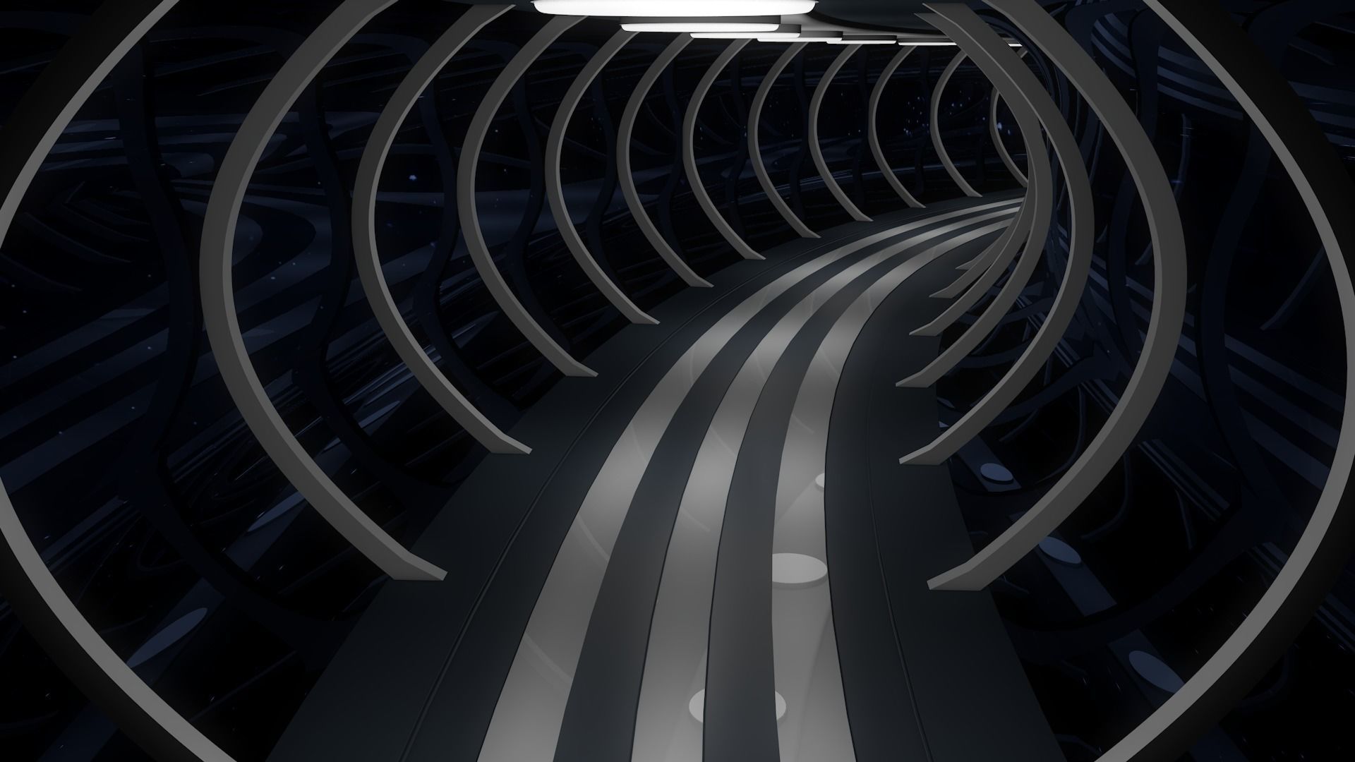 Sci Fi Tunnel 3D model_2