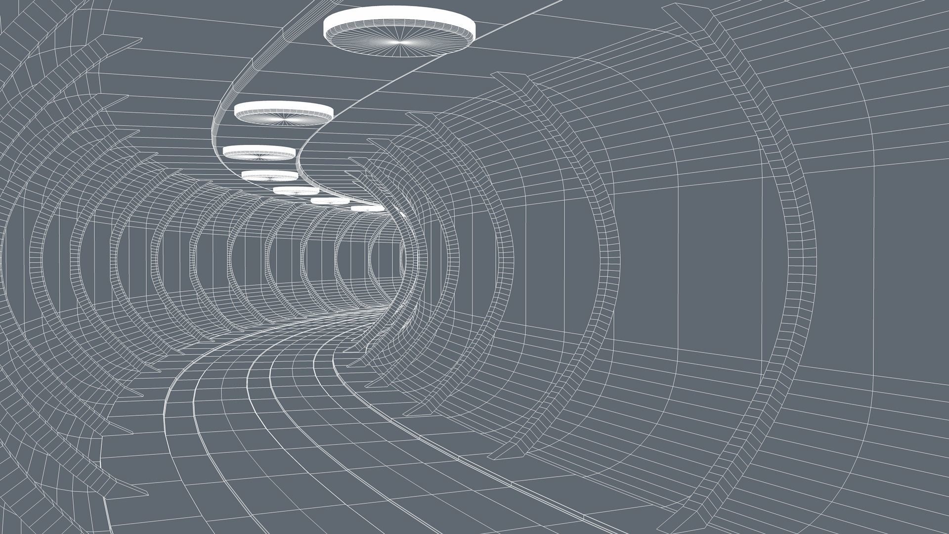 Sci Fi Tunnel 3D model_8