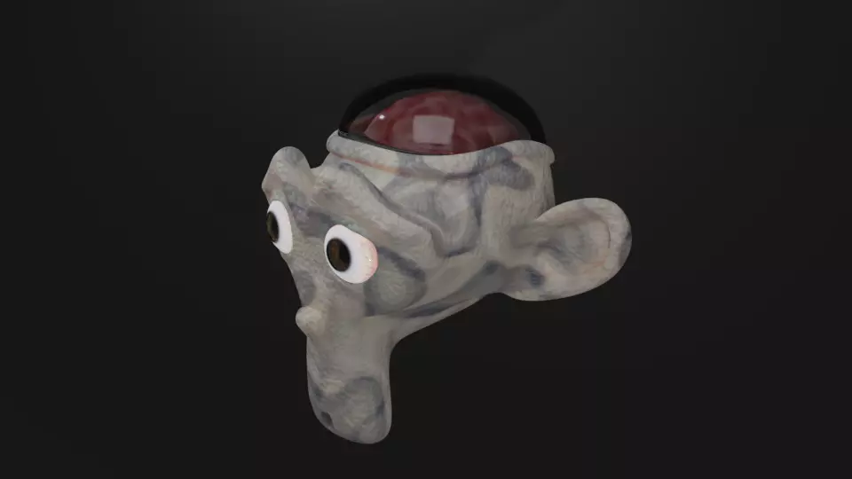 Blender Suzanne Brain Lab Monkey 3D model_0