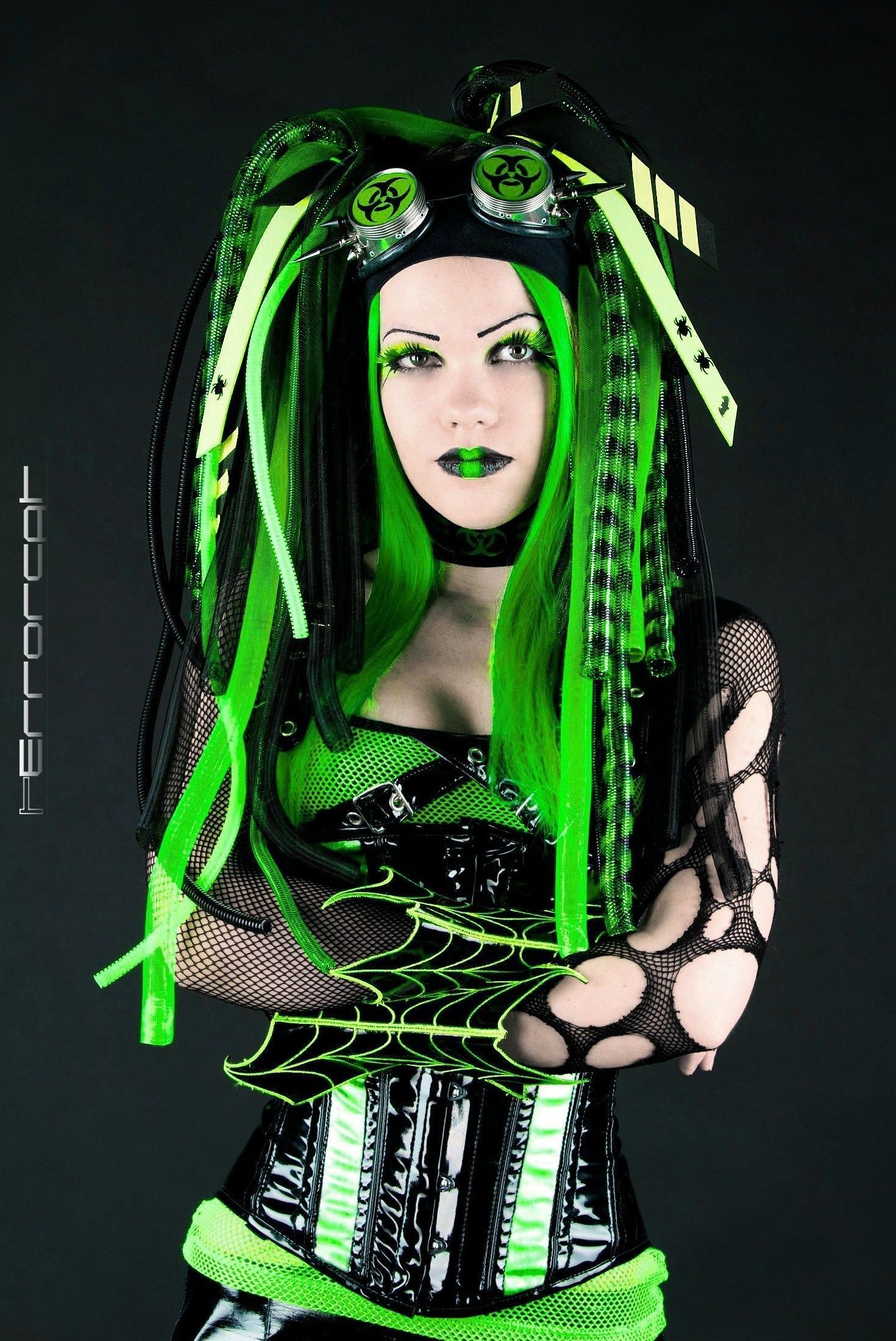 Blender Suzanne Cyber Punk Goth 3D model_5