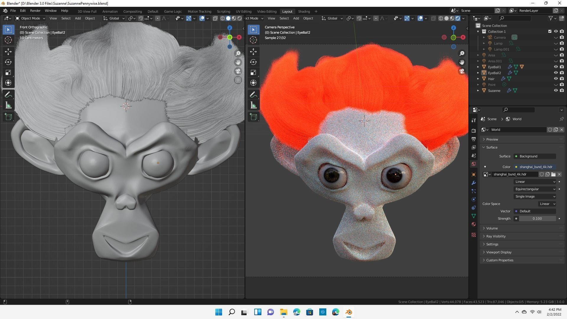 Blender Suzanne Pennywise Clown 3D model_3