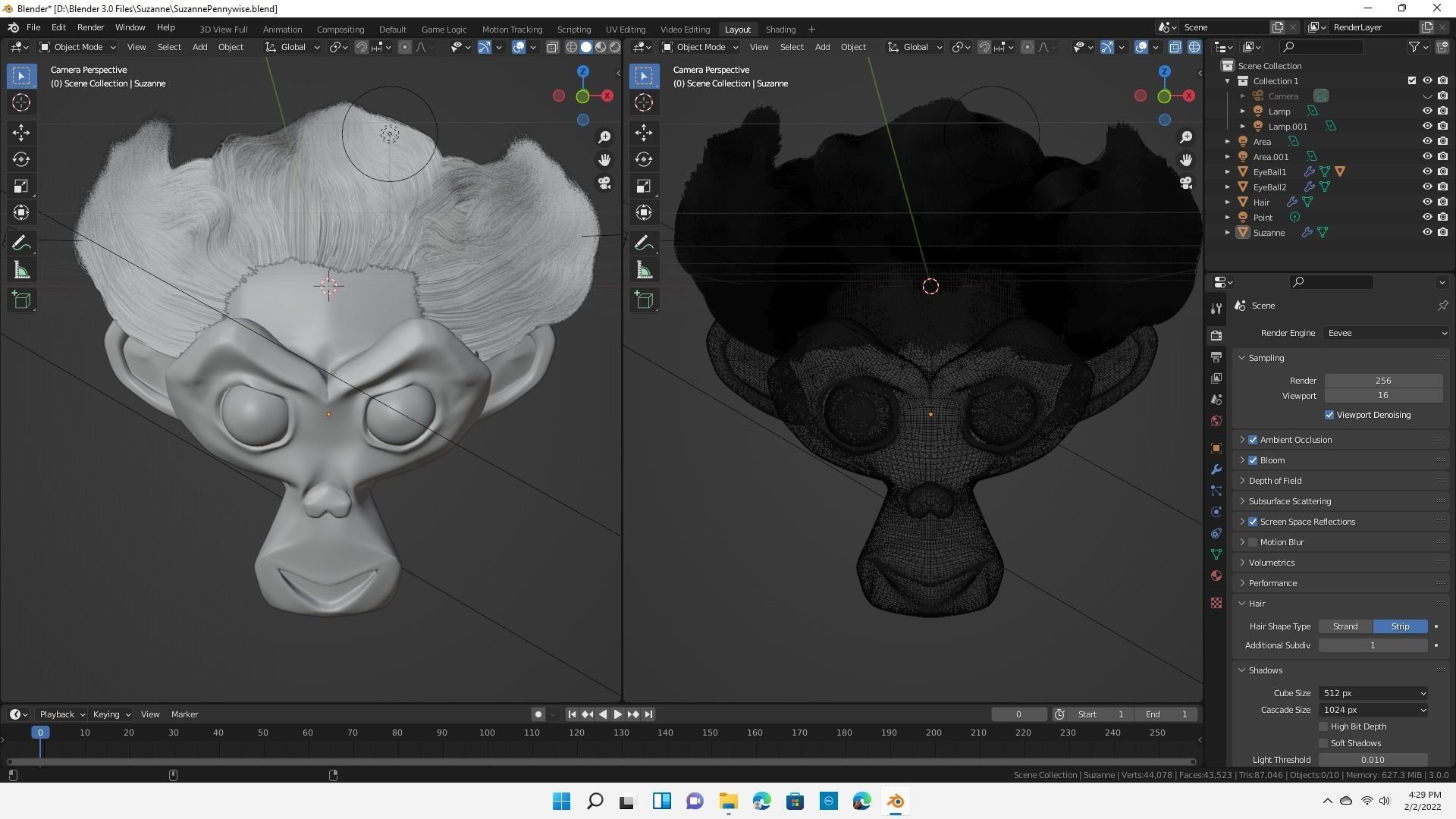 Blender Suzanne Pennywise Clown 3D model_1