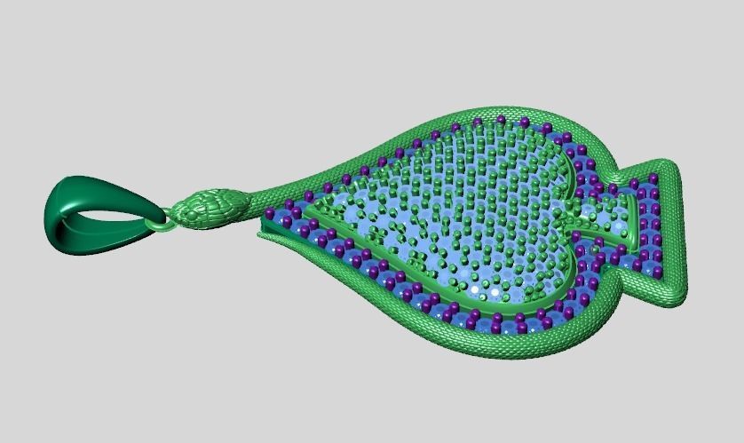 2 model  Ace of Spades pendant 3D print model_23