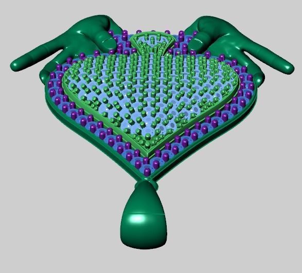 2 model  Ace of Spades pendant 3D print model_27