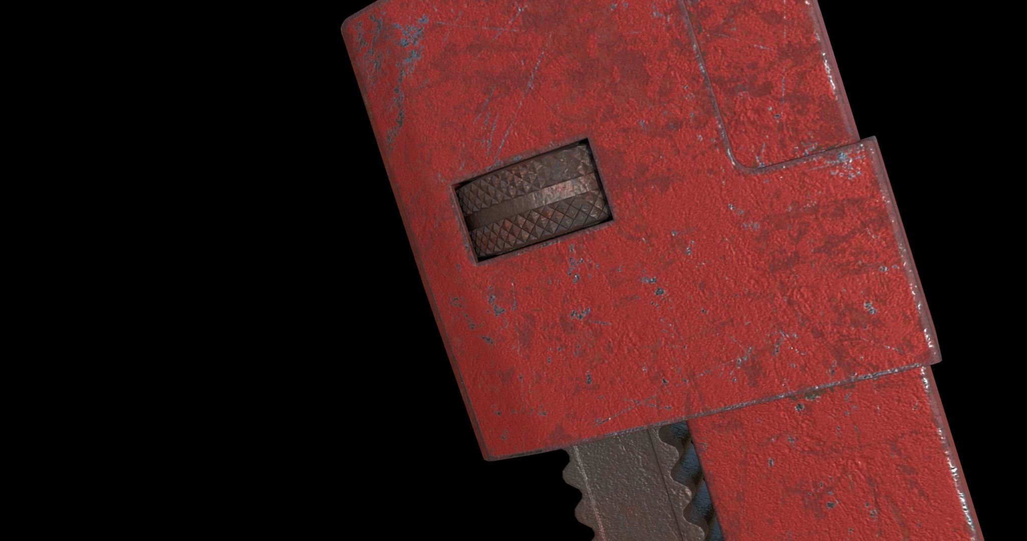 Pipe wrench Low-poly 3D model_1