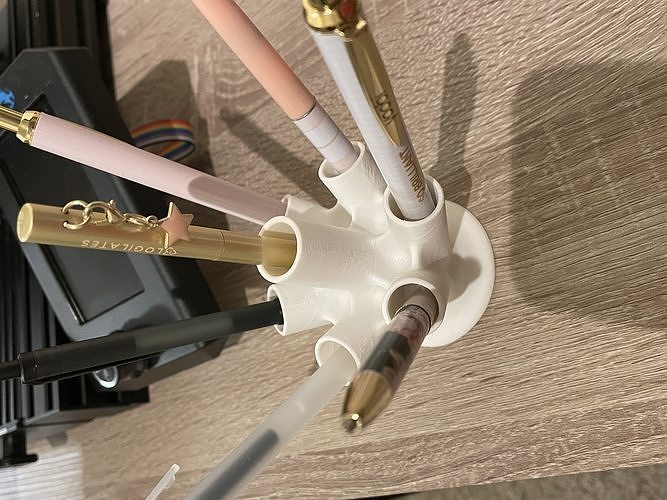 Unique and Stylish 7 Pen-Pencil Holder -  Easy 3D Print 3D print model