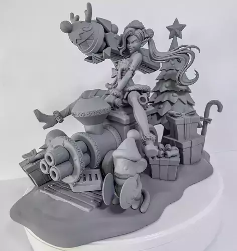 League of Legends Jinx The Ambitious Elf Skin 3D print model League of Legends Jinx The Ambitious Elf Skin 3D print model