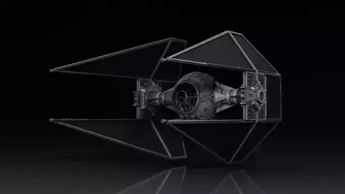 Star Wars Imperial TIE Interceptor 3D model
