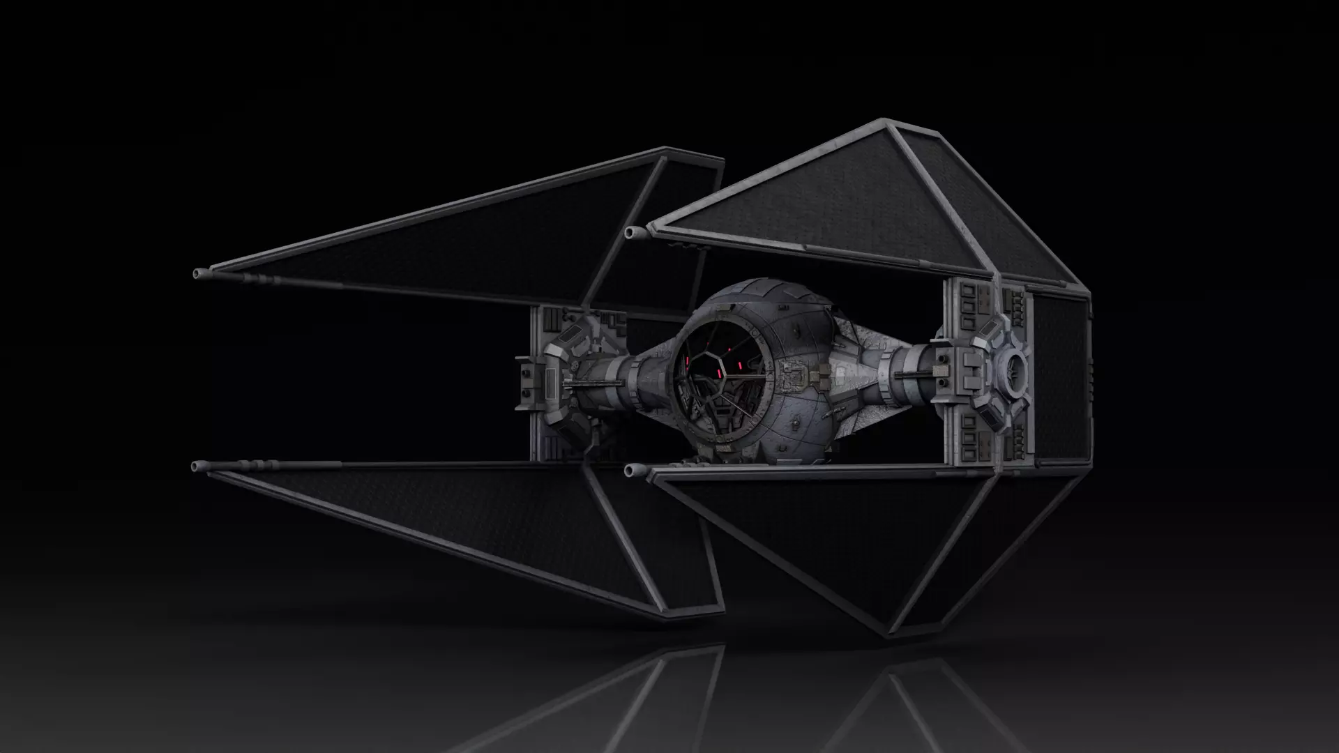 Star Wars Imperial TIE Interceptor 3D model_0
