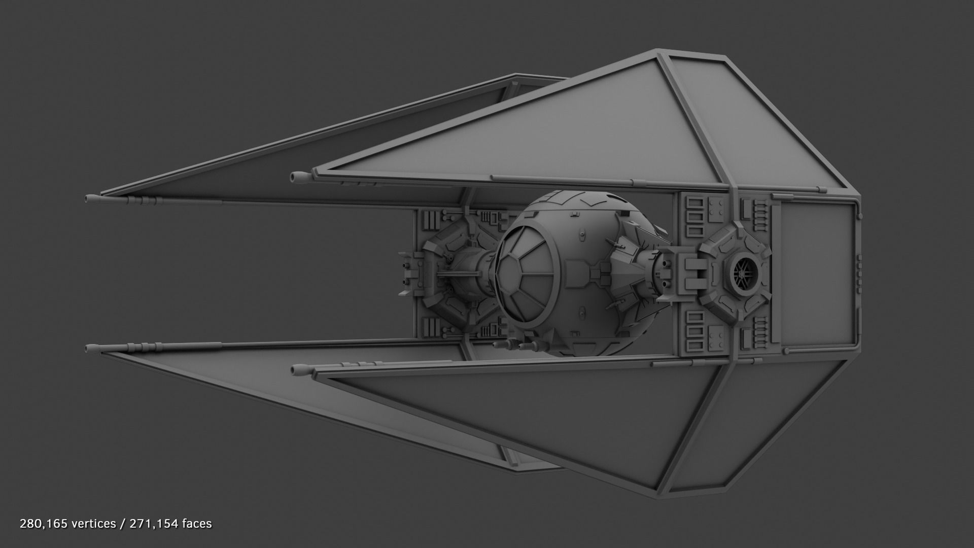 Star Wars Imperial TIE Interceptor 3D model_7