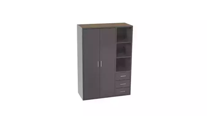 Modern Wardrobe Free 3D model