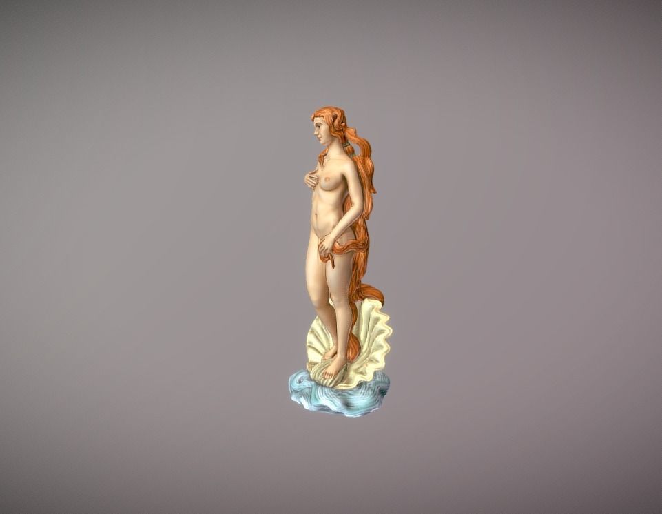 The birth of venus statue 3d print 3D print model_3