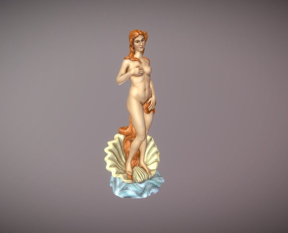 The birth of venus statue 3d print 3D print model_5