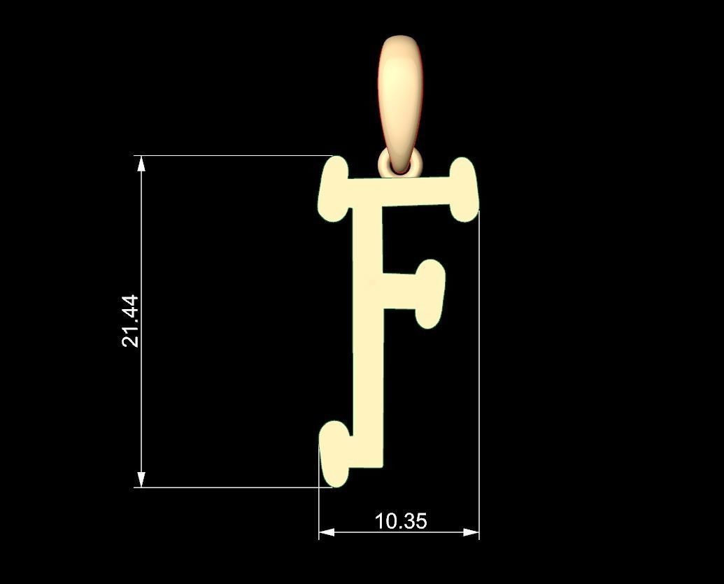 Initial Letters Pendant Sallsburgg F 3D print model_5