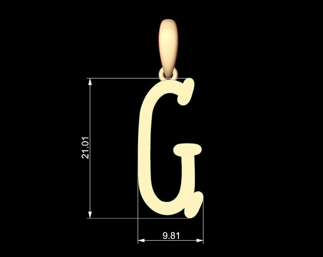 Initial Letters Pendant Sallsburgg G 3D print model_5