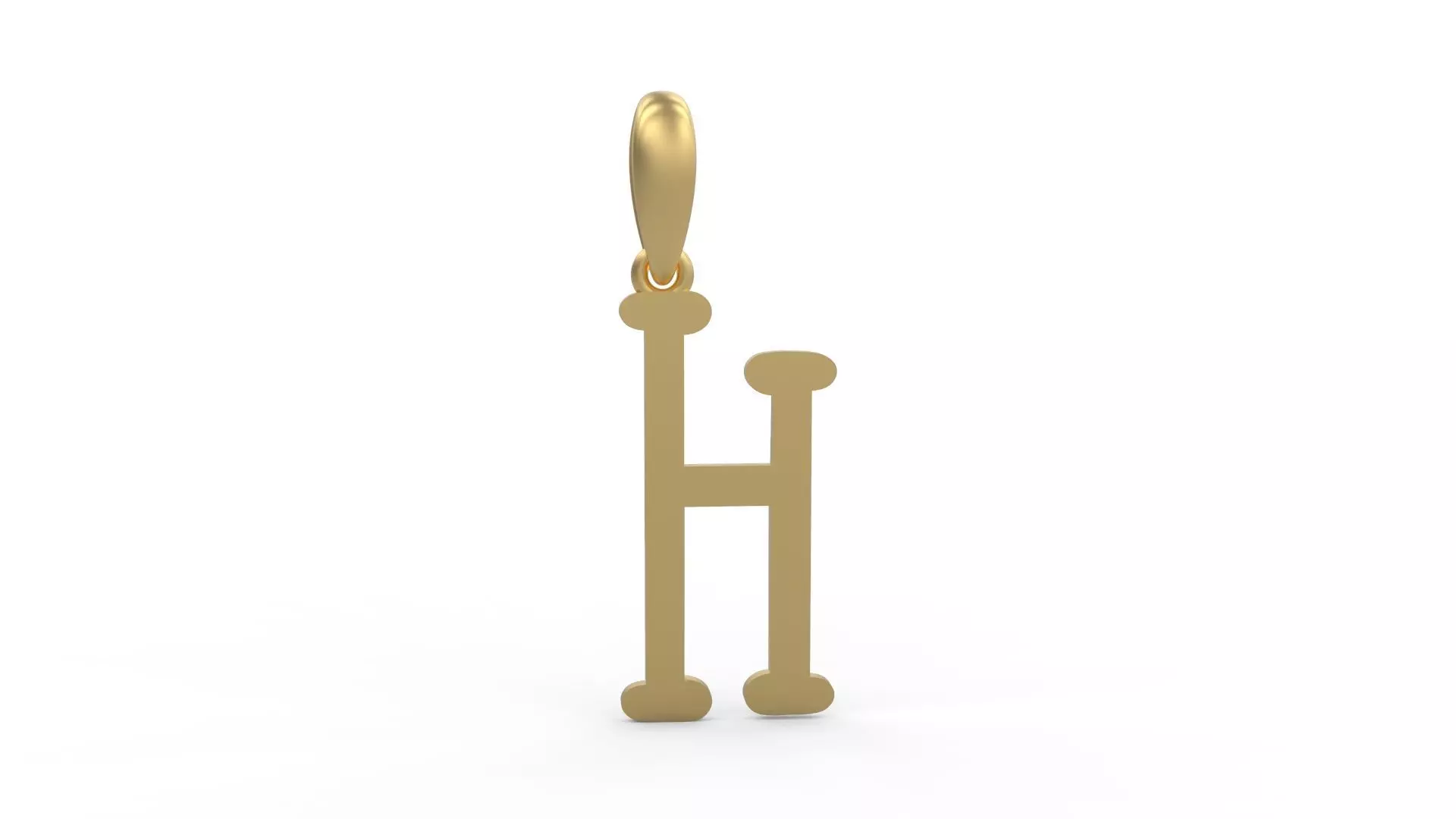 Initial Letters Pendant Sallsburgg H 3D print model_0
