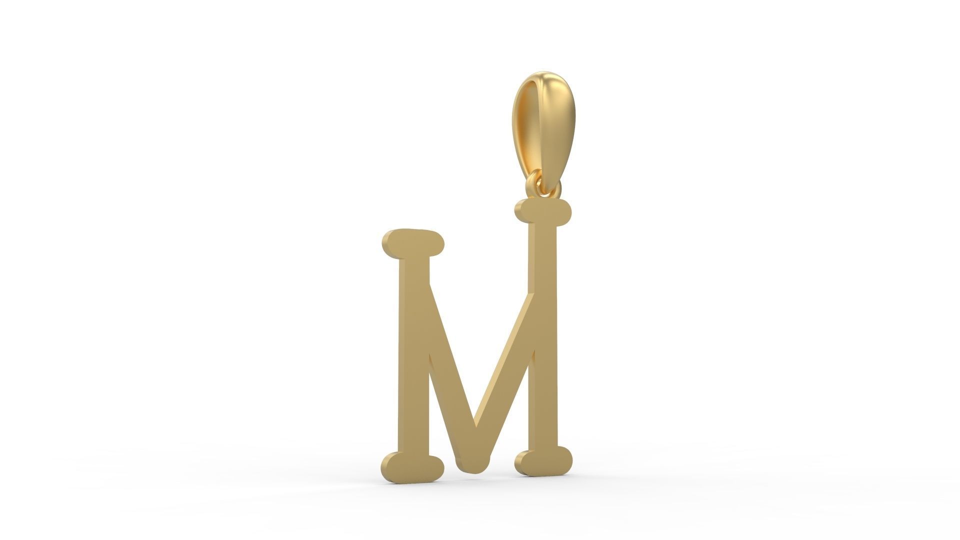 Initial Letters Pendant Sallsburgg M 3D print model_3