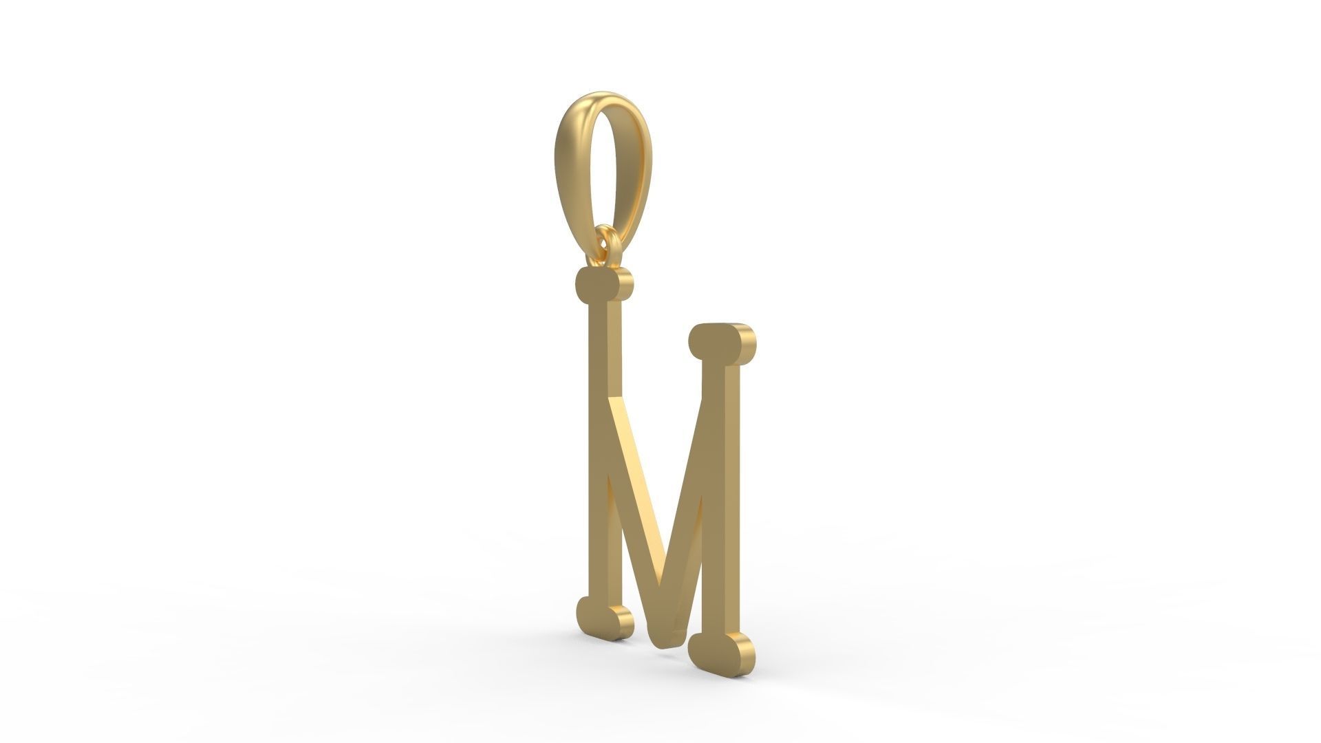 Initial Letters Pendant Sallsburgg M 3D print model_1