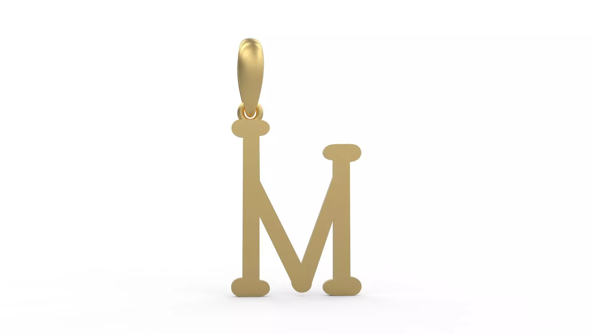 Initial Letters Pendant Sallsburgg M 3D print model_0