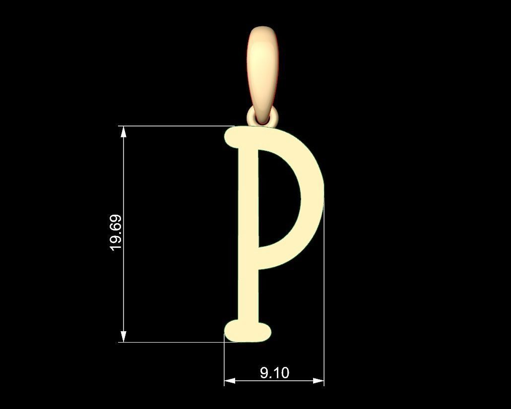 Initial Letters Pendant Sallsburgg P 3D print model_5
