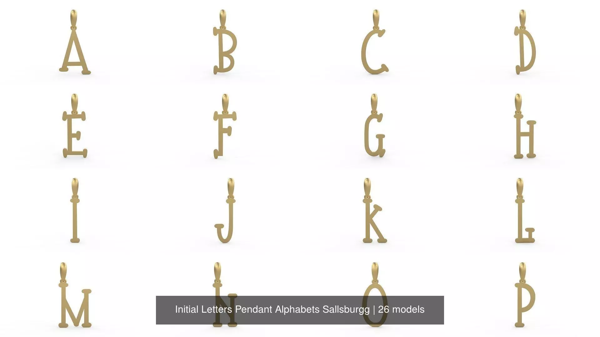Initial Letters Pendant Alphabets Sallsburgg 3D Model Collection_0
