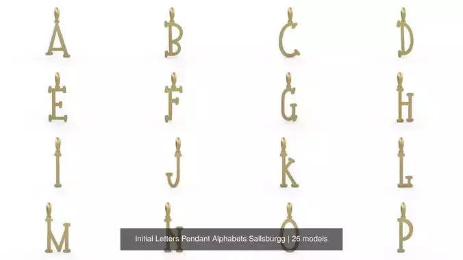 Initial Letters Pendant Alphabets Sallsburgg