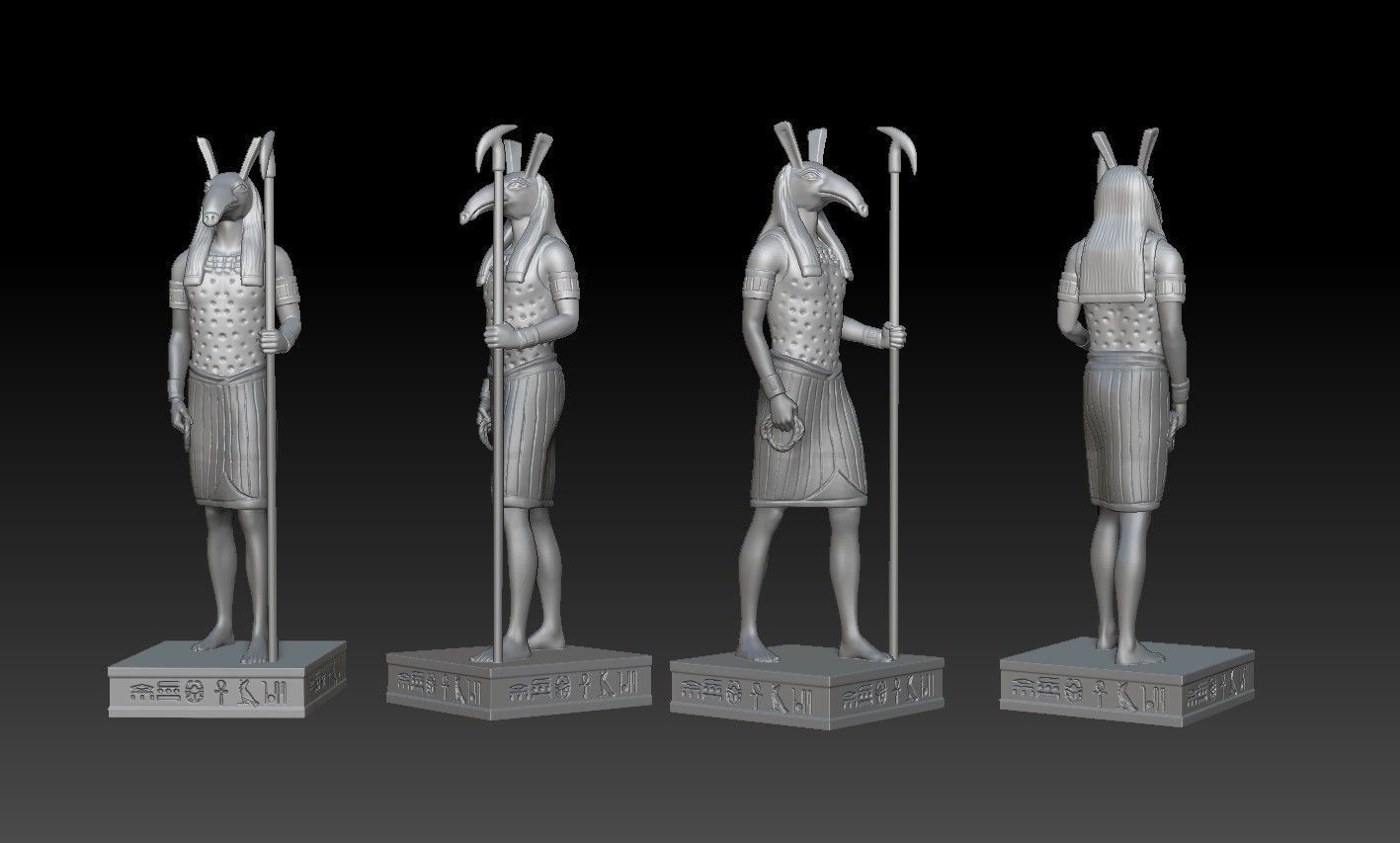 Seth Egyptian god Statue 3d print model 3D print model_1