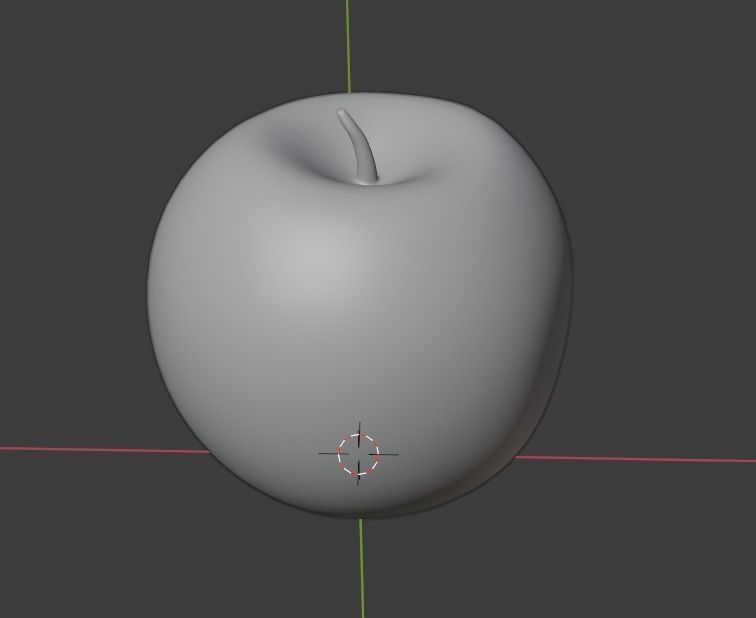 Apple Fruit Low-poly 3D model_8