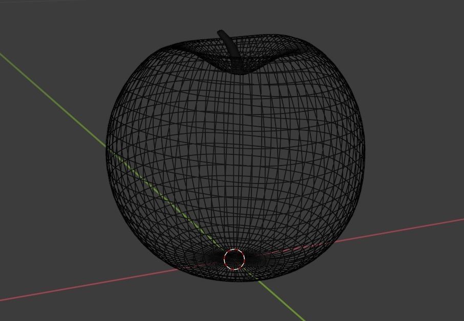 Apple Fruit Low-poly 3D model_13