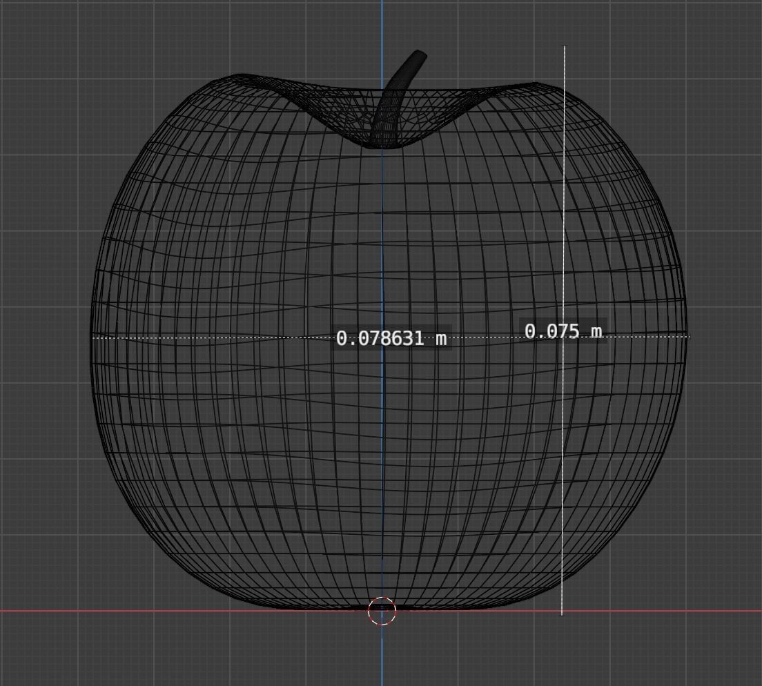 Apple Fruit Low-poly 3D model_10