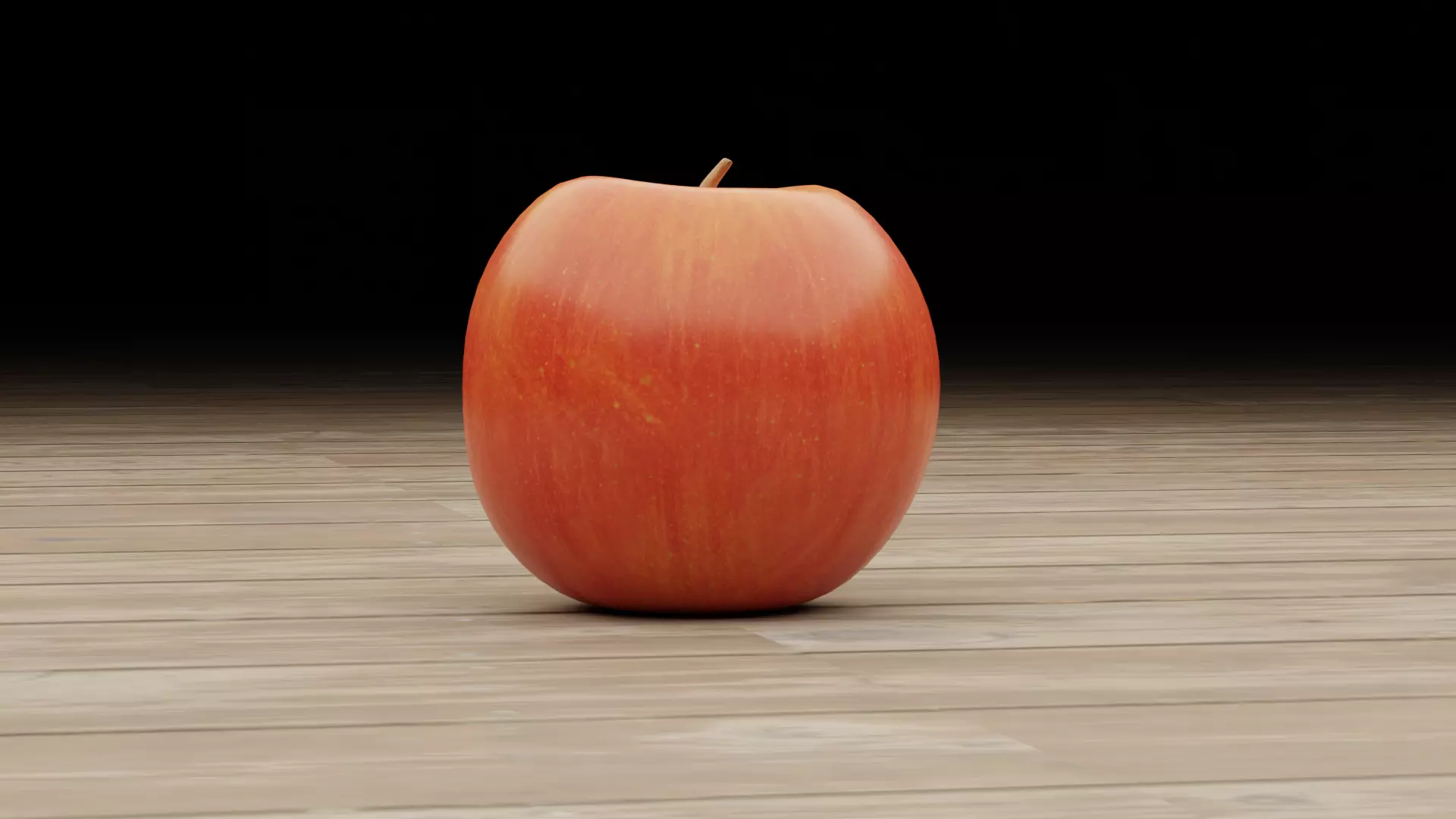Apple Fruit Low-poly 3D model_0