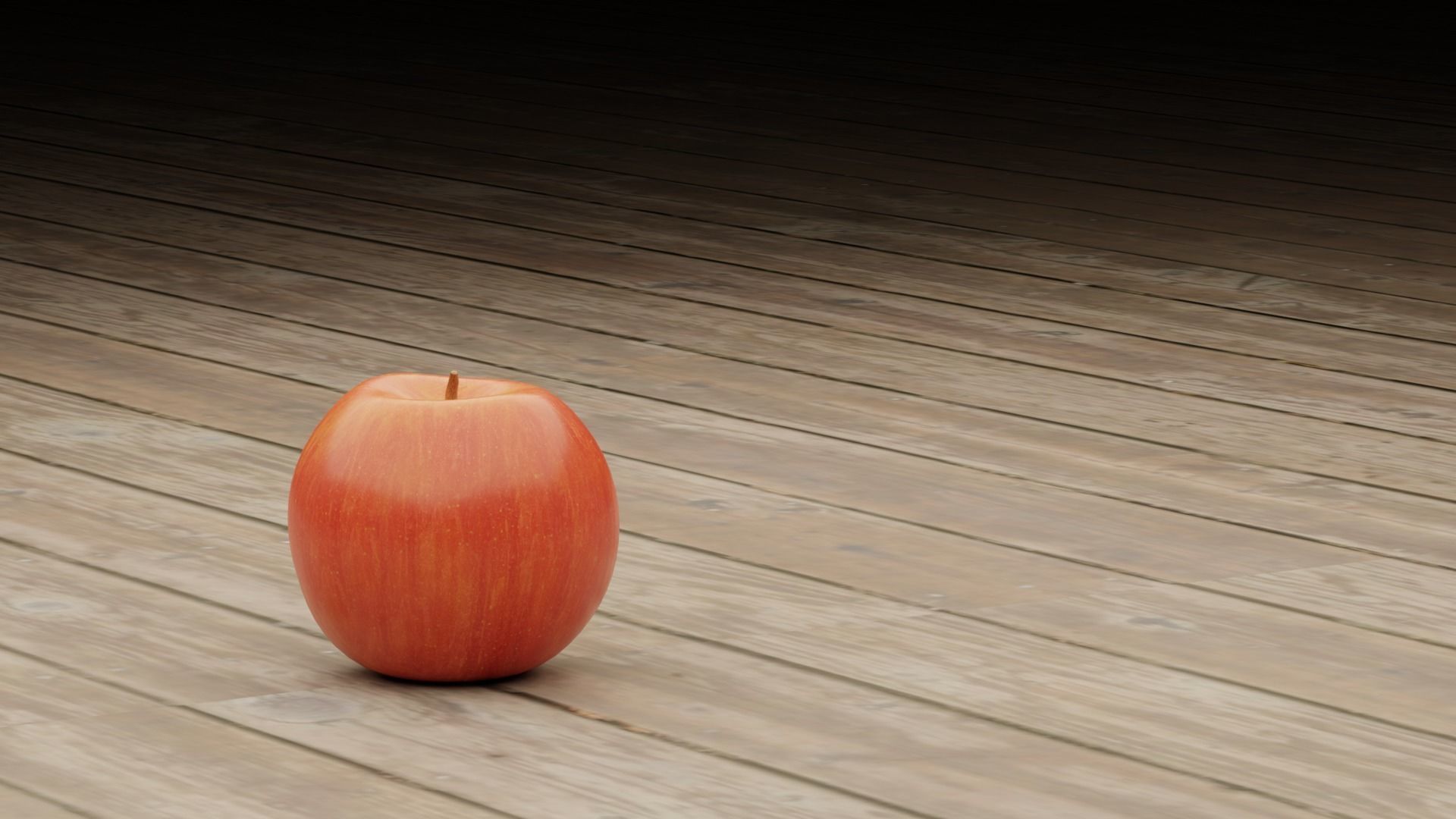 Apple Fruit Low-poly 3D model_1