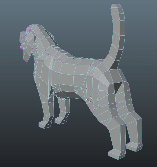 Beagle - Low Poly Dog Low-poly 3D model_6