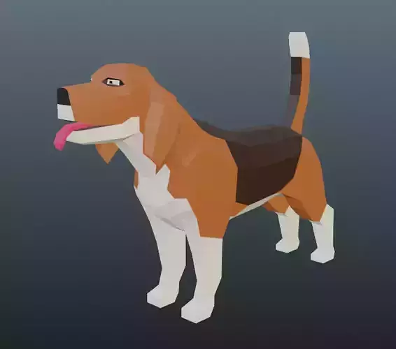 Beagle - Low Poly Dog