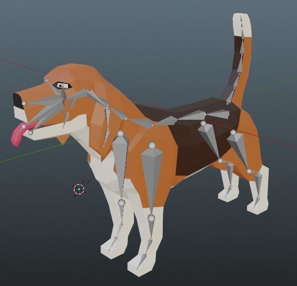 Beagle - Low Poly Dog Low-poly 3D model_2