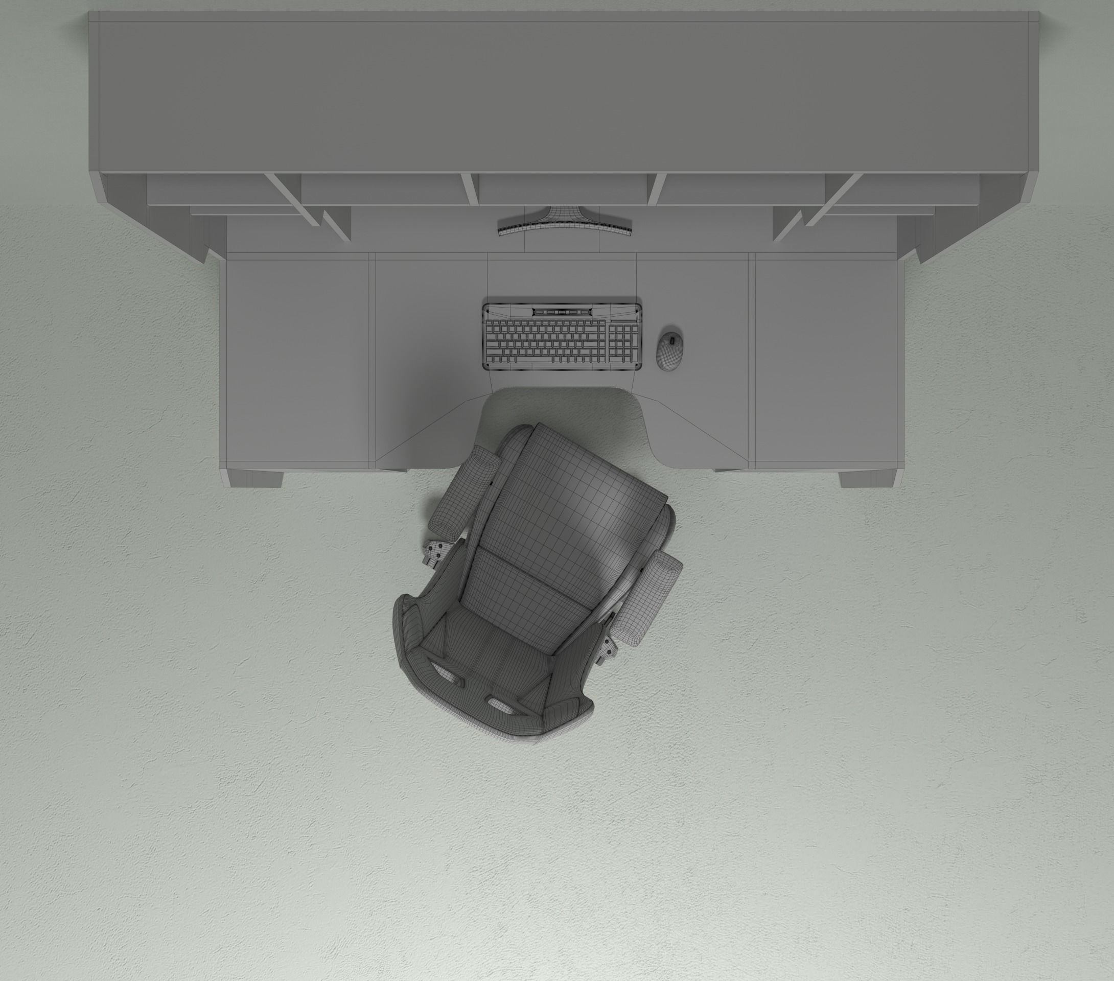 Modern Gaming Table 3D model_9