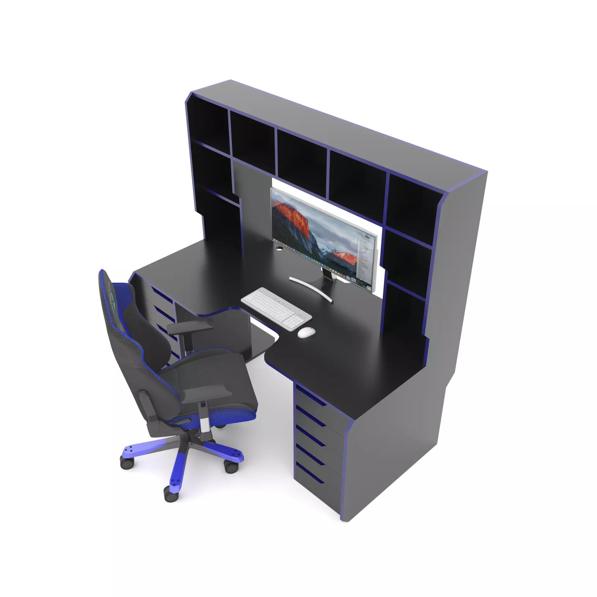 Modern Gaming Table 3D model_0