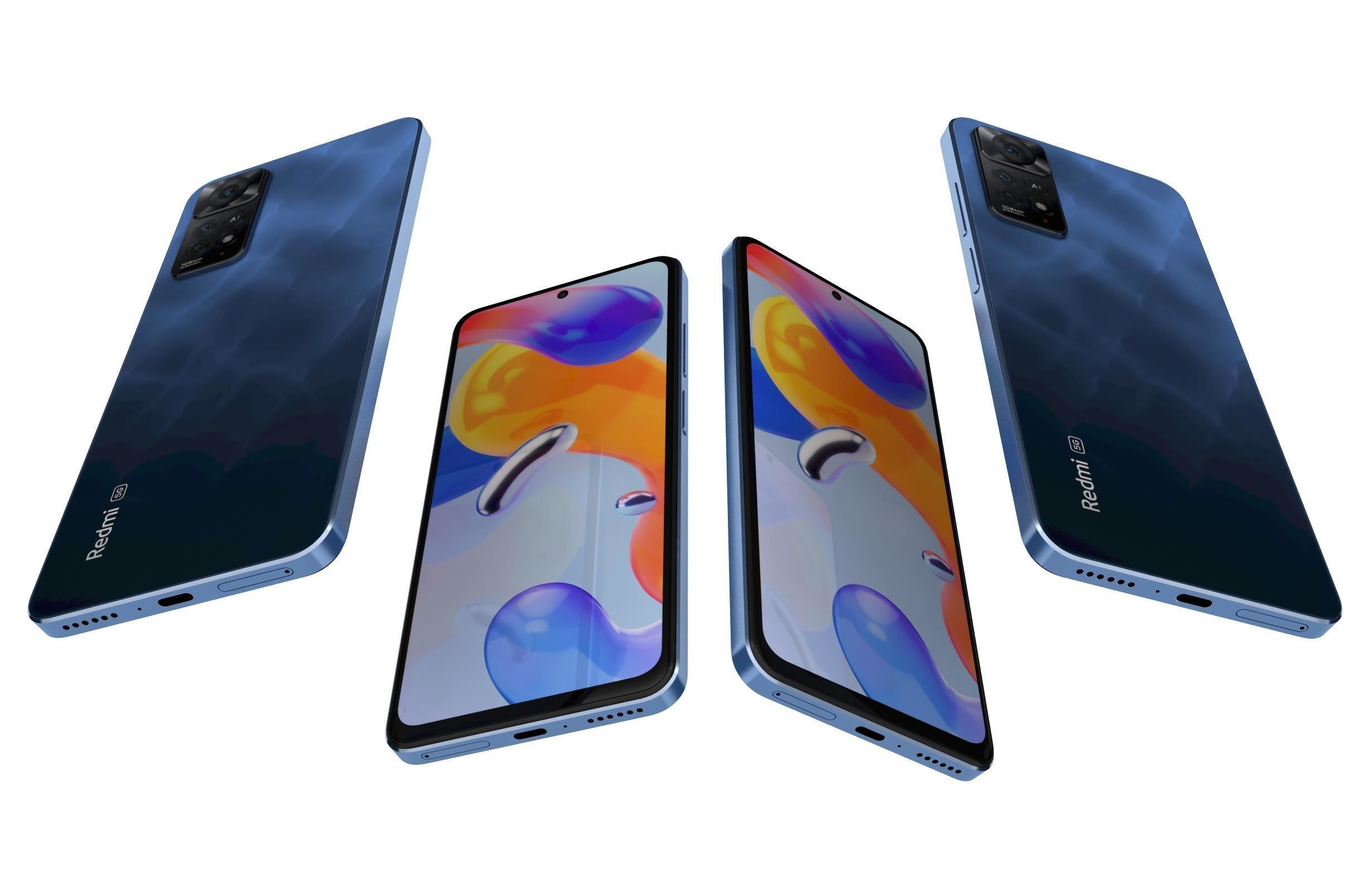 Xiaomi Redmi Note 11 Pro 5G Atlantic Blue 3D model_5