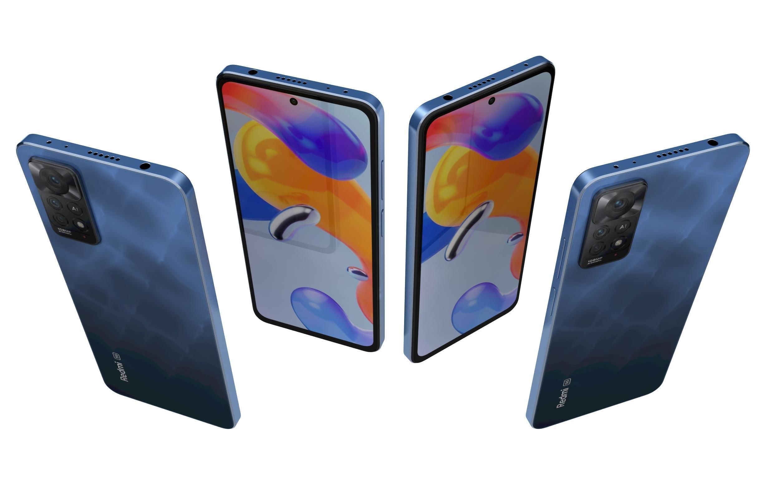 Xiaomi Redmi Note 11 Pro 5G Atlantic Blue 3D model_4