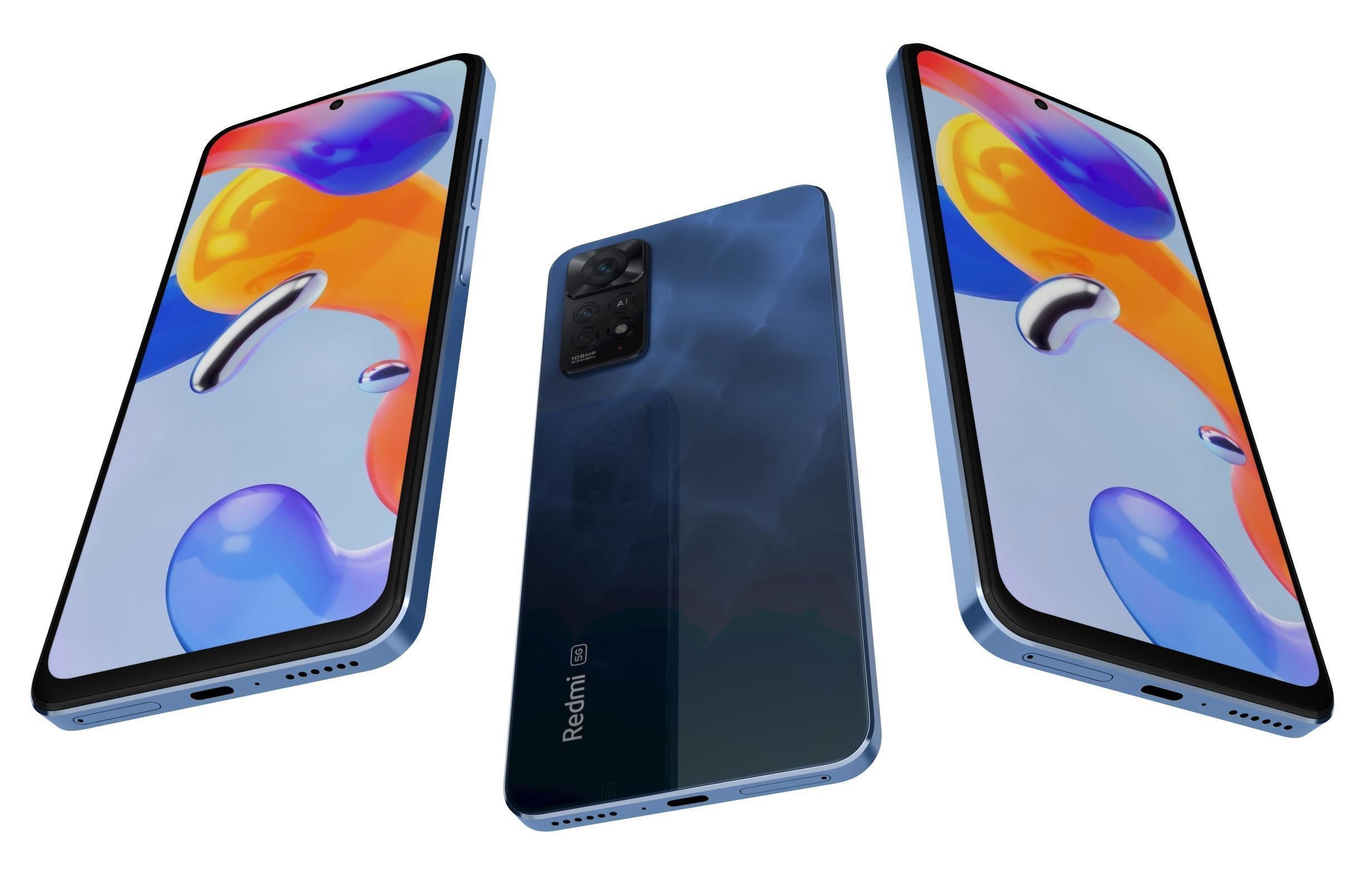 Xiaomi Redmi Note 11 Pro 5G Atlantic Blue 3D model_2
